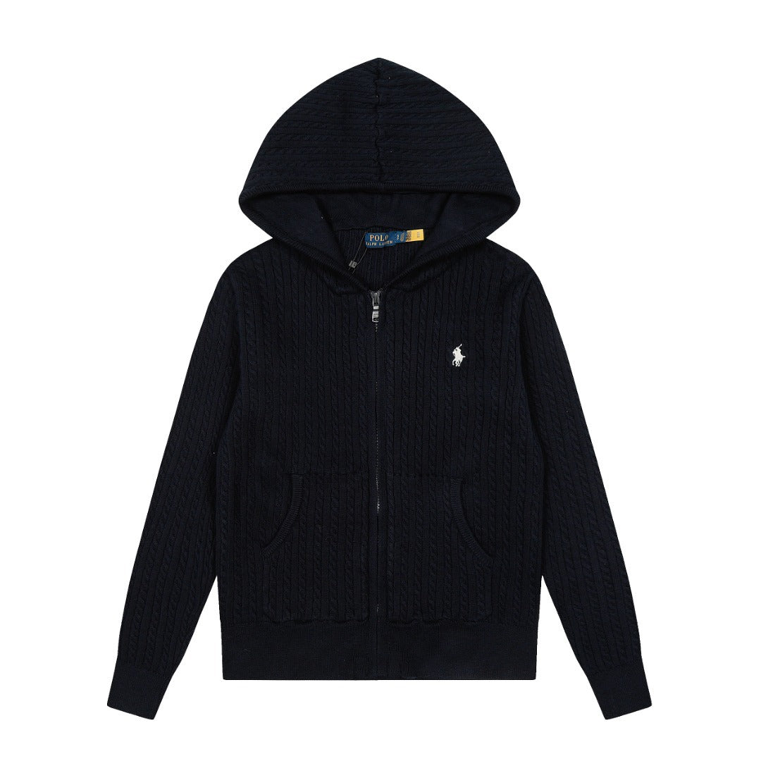 Ralph Lauren Women‘s Cable Knit Cotton Hoodie Jacket
