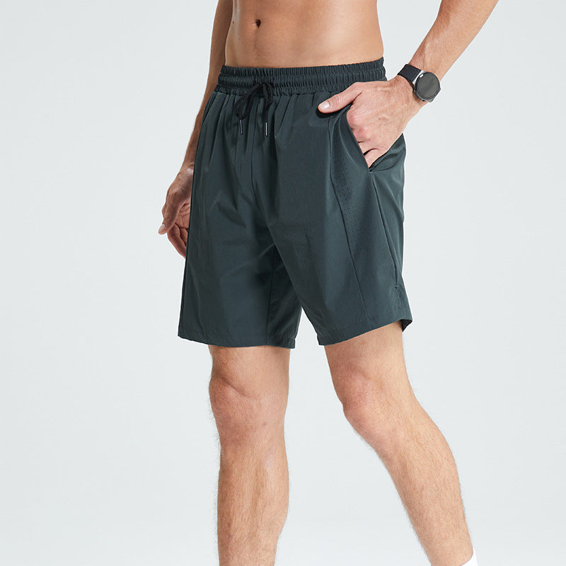 Quick-Drying Breathable Cooling Mid-thigh Shorts Blue
