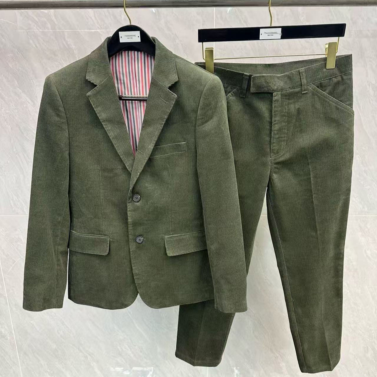 Corduroy cropped trousers