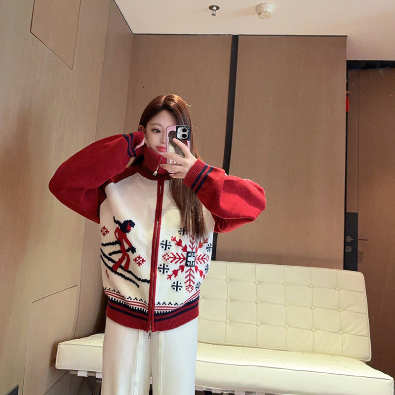 Wool knitted cardigan