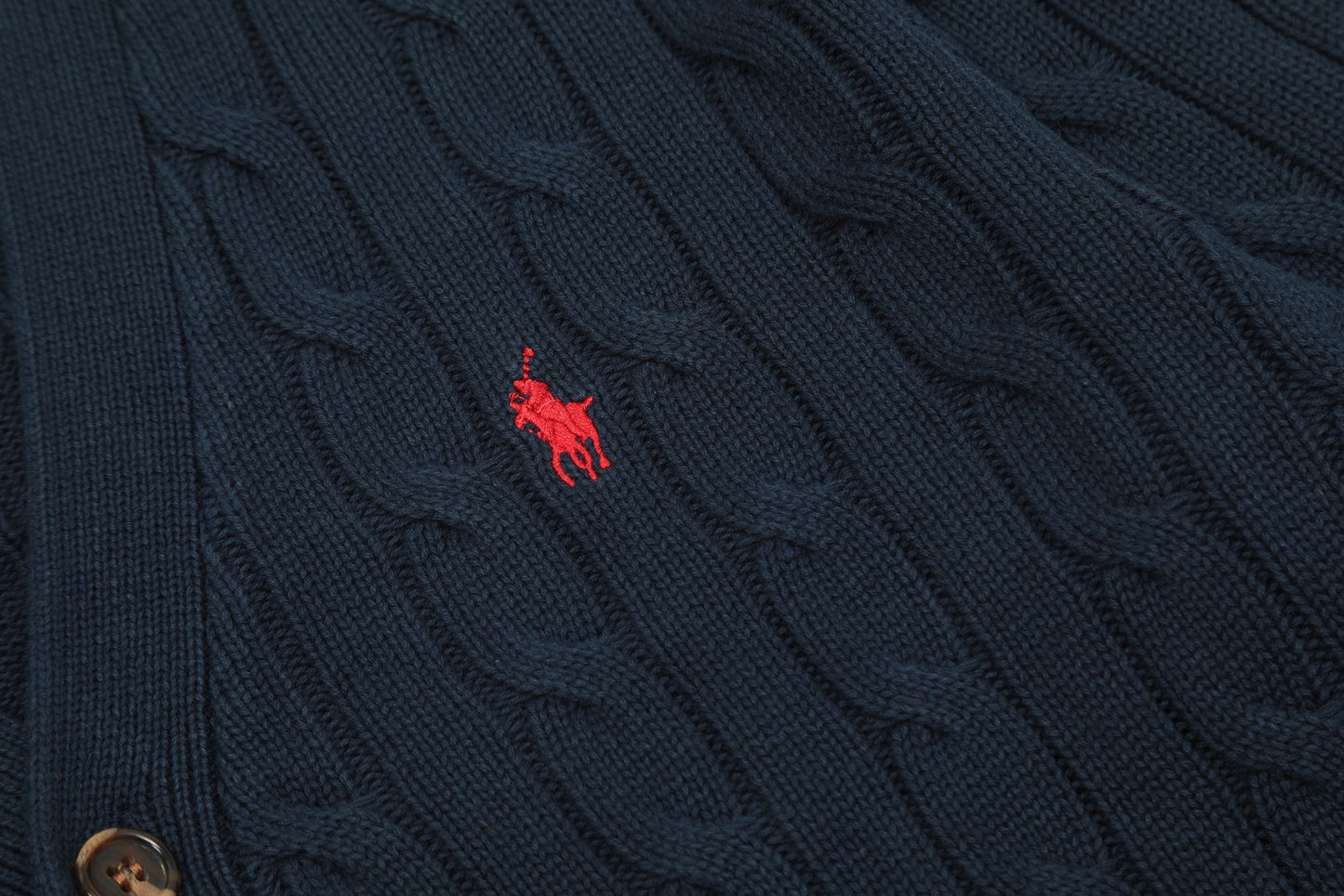 Ralph Lauren Unisex V-neck Cable Knit Cardigan