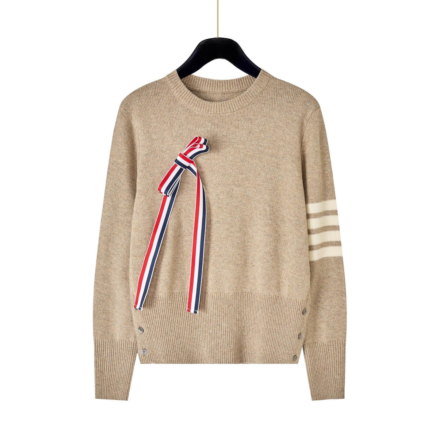 2025 Bow-knitted sweater + short skirt