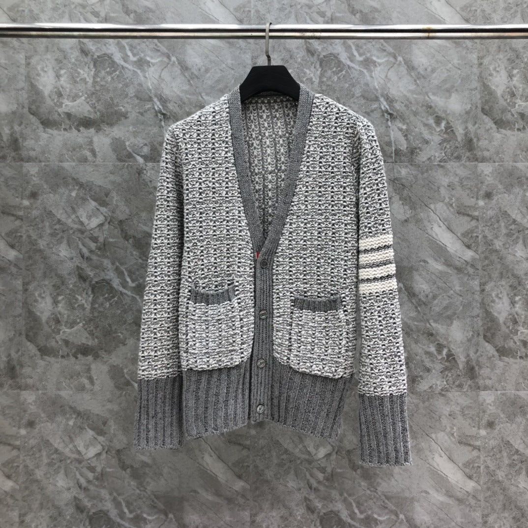Cotton wool knitted cardigan