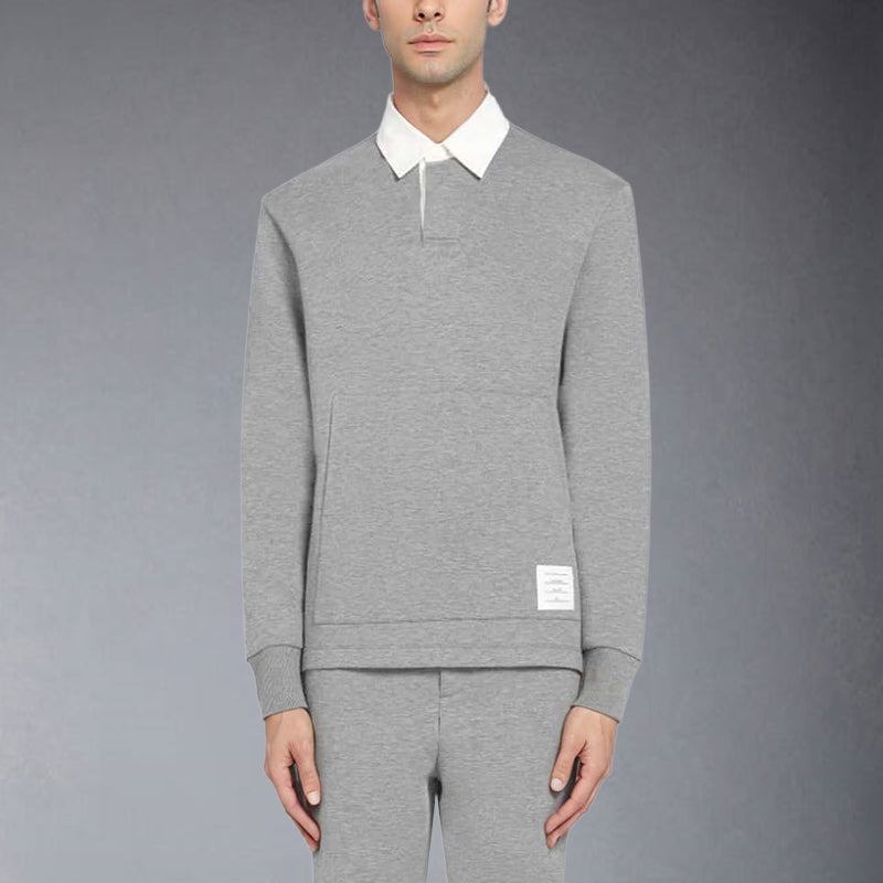 Polo-neck sweatshirt