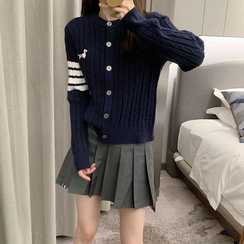 2025  Crew neck cardigan