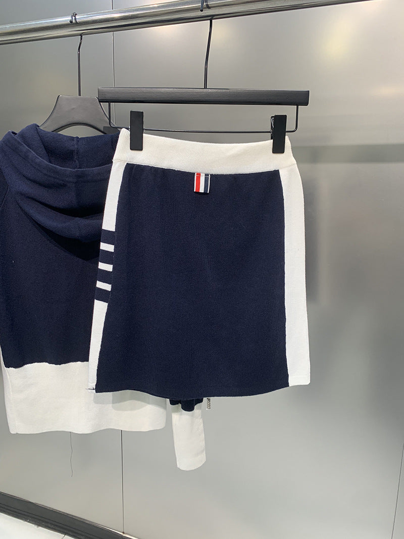 2025 Knitted skirt suit