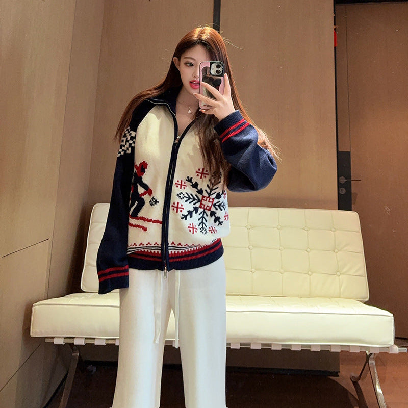 Wool knitted cardigan