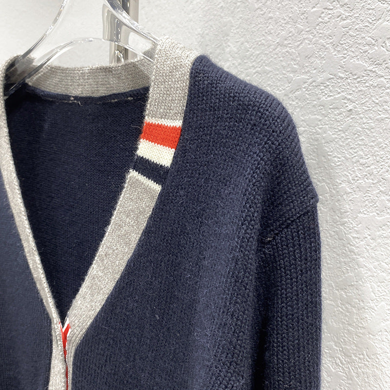 Wool knitted cardigan