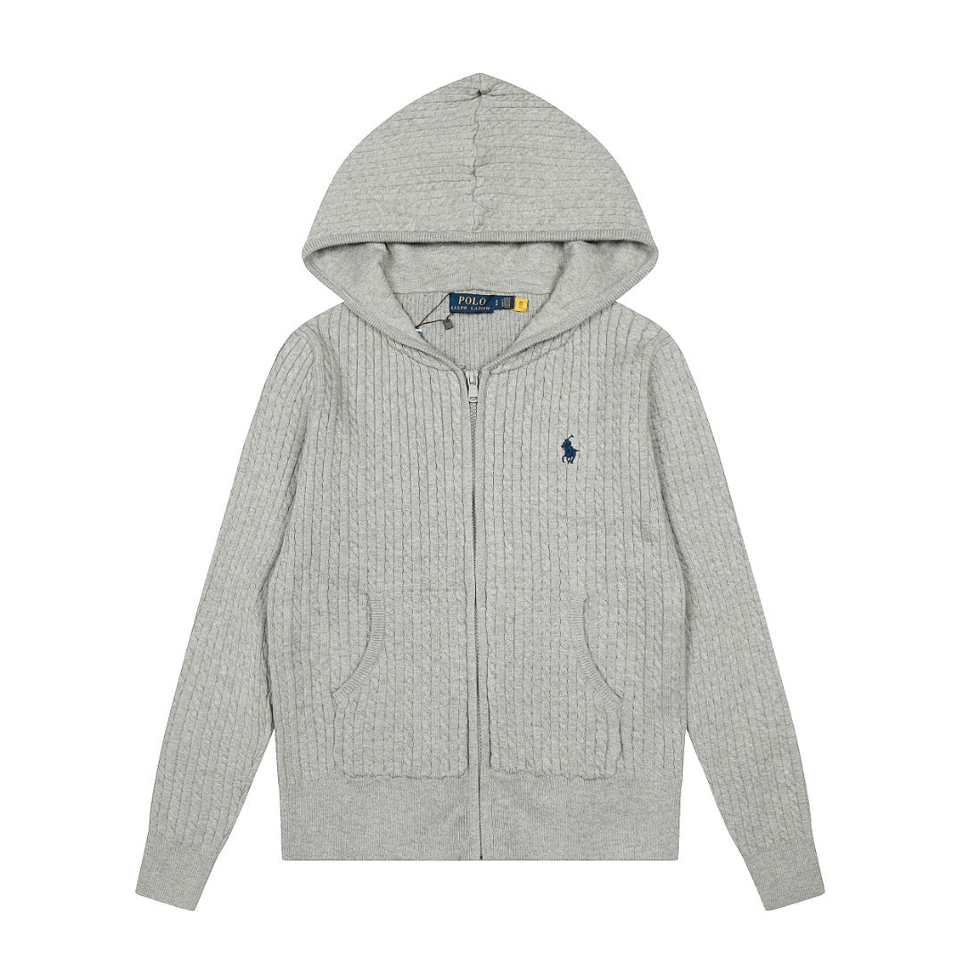 Ralph Lauren Women‘s Cable Knit Cotton Hoodie Jacket