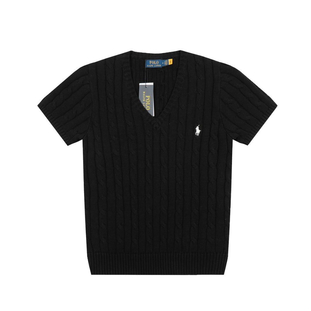Ralph Lauren Women‘s V-neck Knit T-shirt