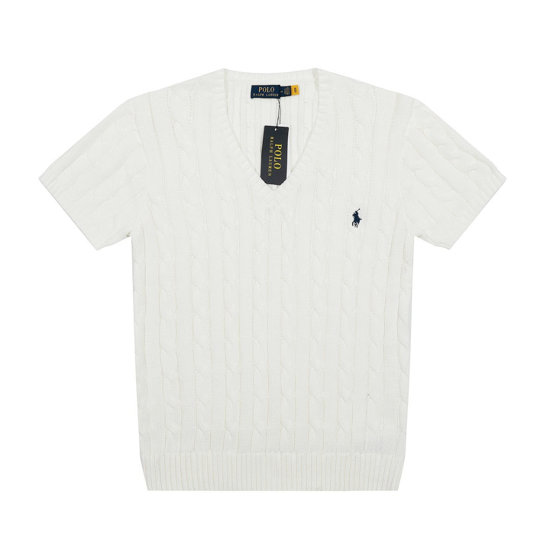 Ralph Lauren Women‘s V-neck Knit T-shirt