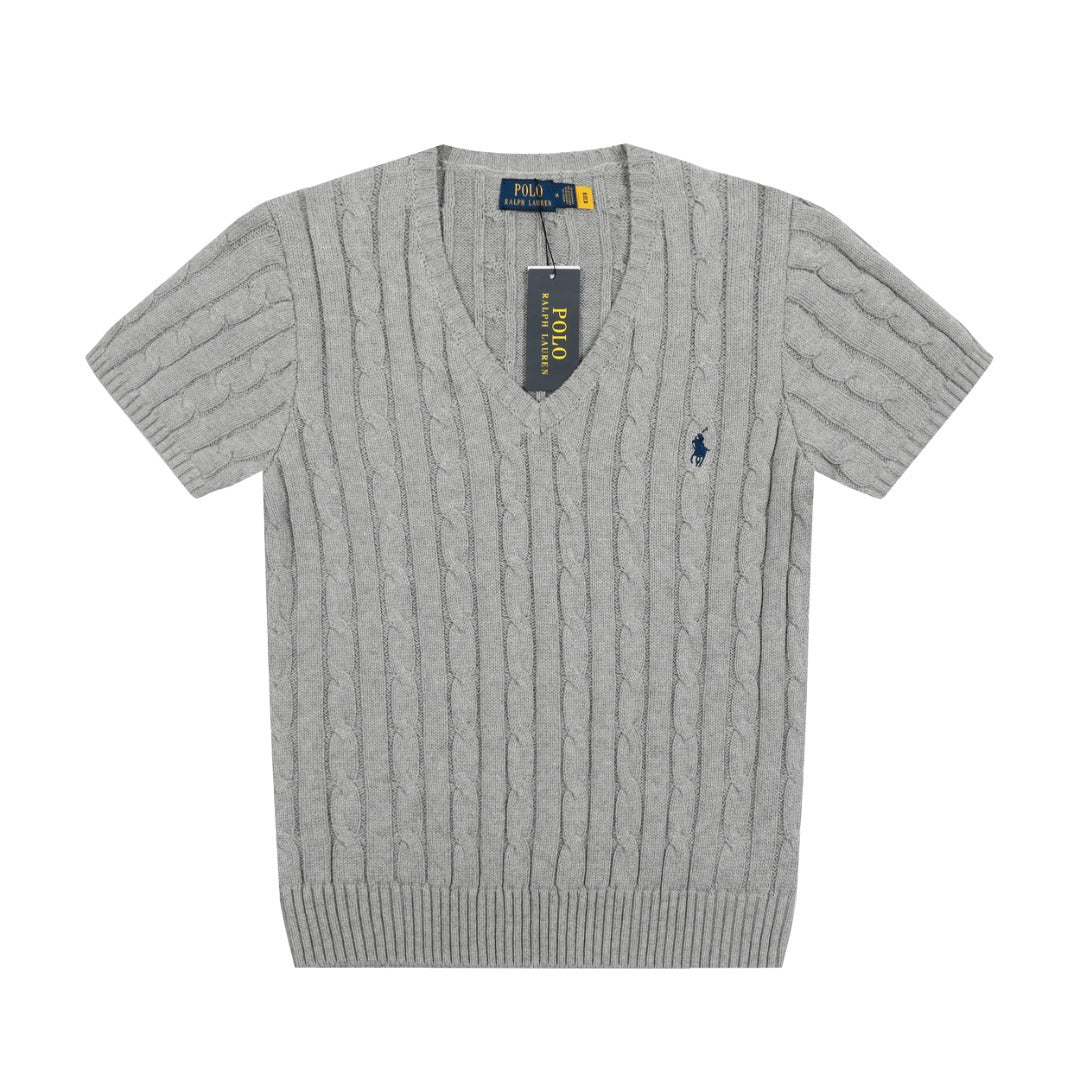 Ralph Lauren Women‘s V-neck Knit T-shirt