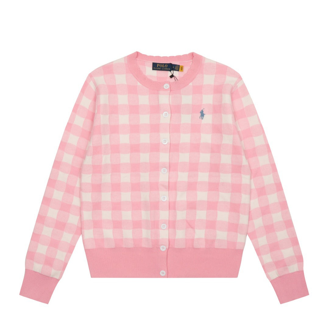 Ralph Lauren Women‘s Plaid Knit Cardigan